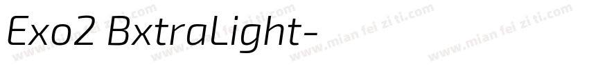 Exo2 BxtraLight字体转换